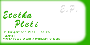 etelka pleli business card